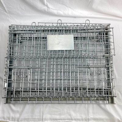 Δίπλωμα του Stackable μετάλλου κιβωτίων πλέγματος αποθηκών εμπορευμάτων κλουβιών παλετών πλέγματος Q235