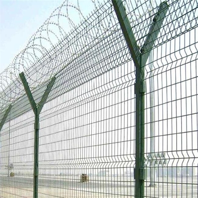 Γαλβανισμένη ασφάλεια αεροδρομίου χάλυβα Υ τύπος που περιφράζει το PVC που ντύνεται