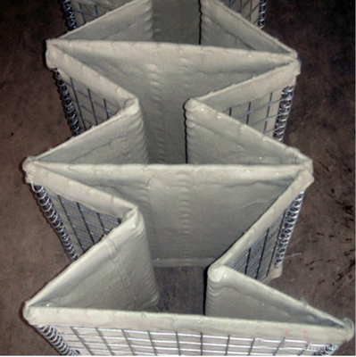 Τετραγωνικό Hesco εμποδίων γαλβανισμένο τοίχος σιδήρου εμπόδιο άμμου καλωδίων στρατιωτικό