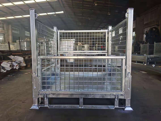 Βαρέων καθηκόντων αποθήκευση αποθηκών εμπορευμάτων εμπορευματοκιβωτίων πλέγματος καλωδίων 600kg βιομηχανική ανθεκτική